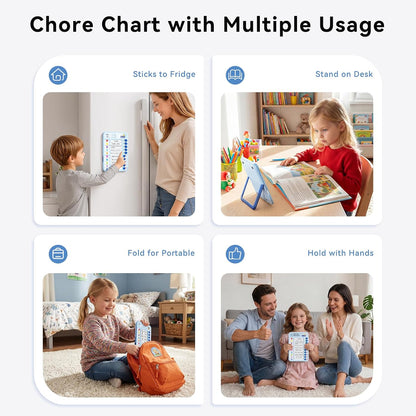 Chore Chart for Kids ADHD Tools to Do List Checklist Magnetic Planning Board with Sliders, Visual Schedule Board with Dry Erase Sheets, Sticker, Marker, Routine Chart for Kids - Pink