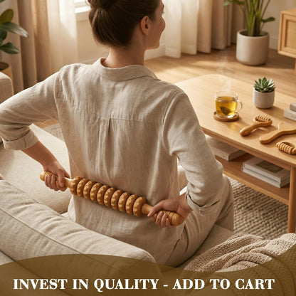 5 in 1 Wood Therapy Massage Tools Set for Cellulite Reduction & Stress Relief – Maderoterapia Kit for Lymphatic Drainage, Body Sculpting, Nervous System Relaxation & Muscle Recovery