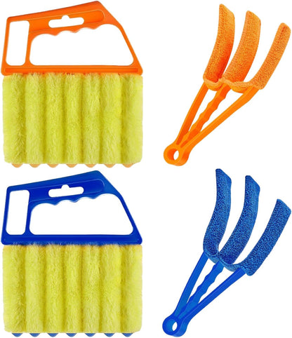 Washable Blinds Cleaner Tool, Blind Duster, Microfiber Dusting Brush for Venetian Blinds, Window Shutters, Air Conditioner Vents (4-Pack)