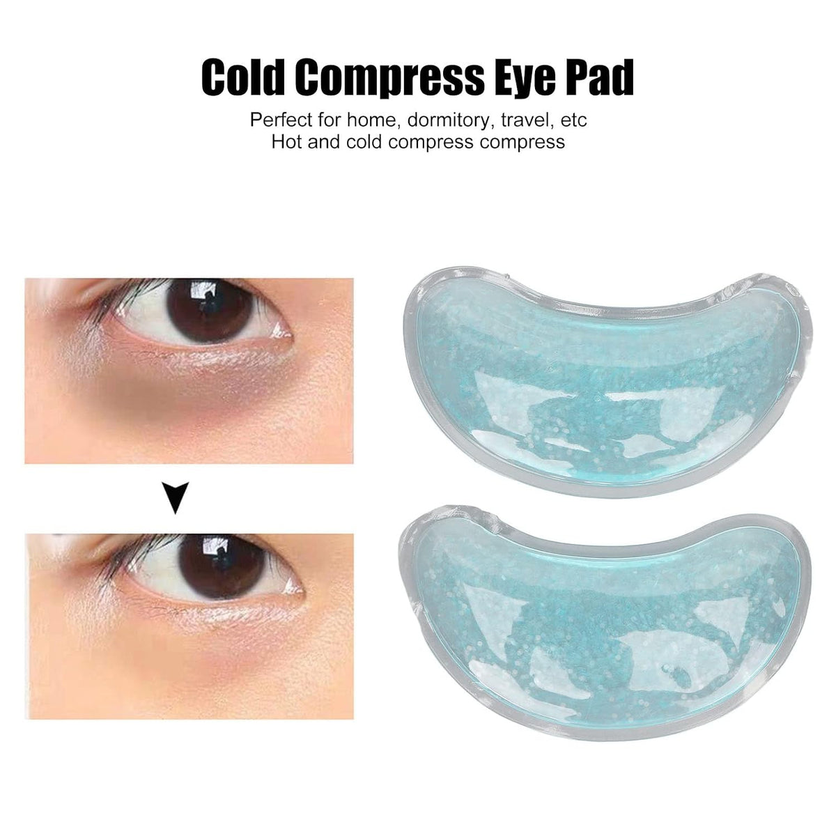 Eye patches, gel eye patches, reusable, effectively relieve eye puffiness and redness, soothe eye fatigue, and relax the eyes.