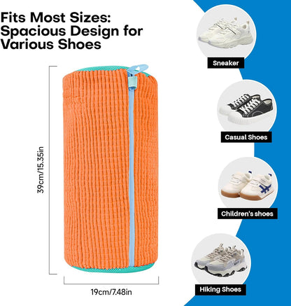 Shoe Washing Machine Bag: Laundry Shoe Bag for Washer and Dryer - 2pc Reusable Shoe Cleaning Bag for Sneaker Tennis Shoes Unstain Cleaner Kit (Yellow 2pcs)