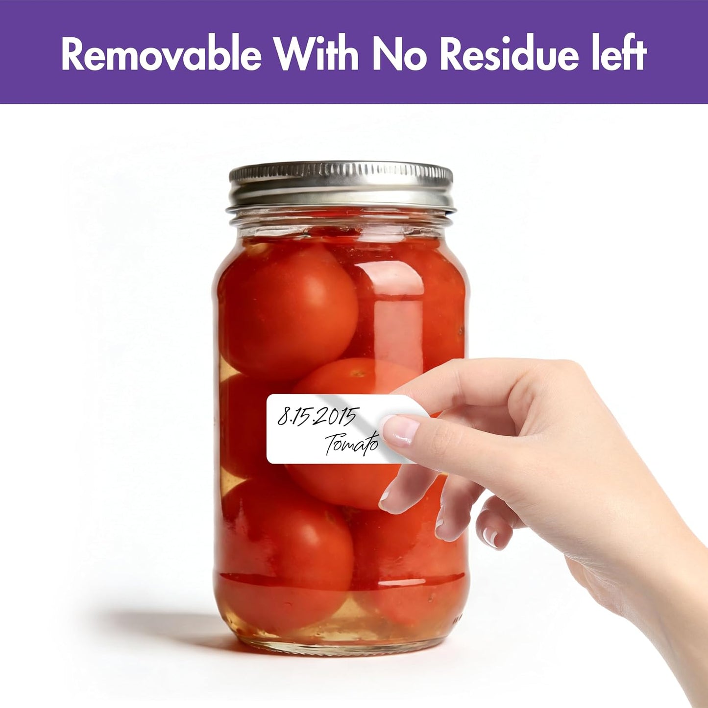 1000 Removable Food Labels, Water/Oil/Tear Resistant Blank Stickers with Perforation Line for Food Containers, Freezer, Fridge, Jars, Pantry, Organization (1” x 2”)