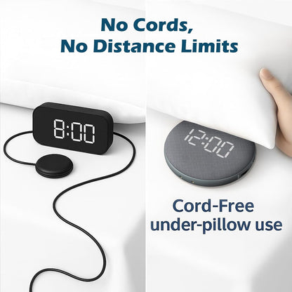 REACHER Super Loud Vibrating Alarm Clock for Heavy Sleepers Adults Teens