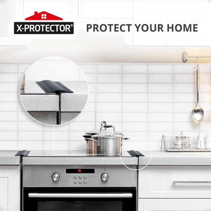 Silicone Stove Gap Cover X-Protector - 50"x1" Premium Counter Gap Filler | Self-Adhesive Guard Between Stove and Counter - Heat Resistant Oven Counter Gap Protector - Stove Top Spill Guard