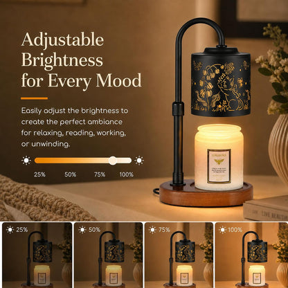 Dimmable Candle Warmer Lamp with Timer Adjustable Height for Scented Jar Candles Electric Candle Wax Melt Warmer for Home Decor Christmas Birthday Gifts for Women Mom(Hummingbird)