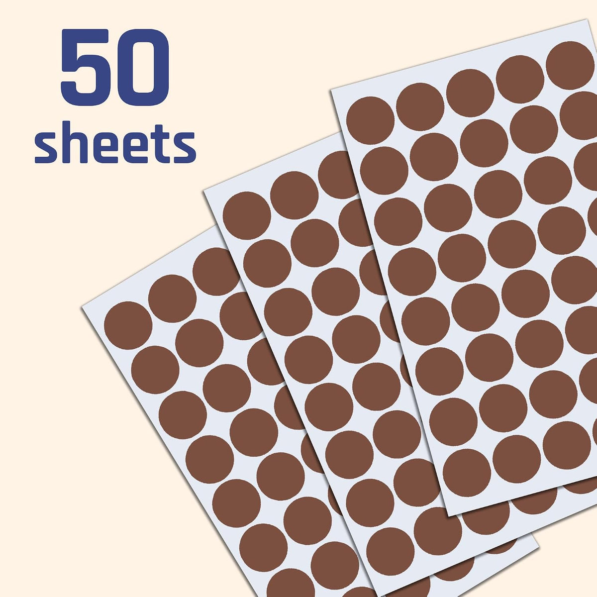 3/4" Round Colored Dot Stickers Labels - 10 Colors