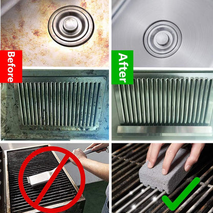 Grill Stone Cleaning Brick Cleaner Block for Griddle Stove, 3Pack | Removes Grease, Lightweight & Multi-Purpose, Simple Operation, Pumice Stone Cleaner for Flat Top Cookers, Gas, Racks