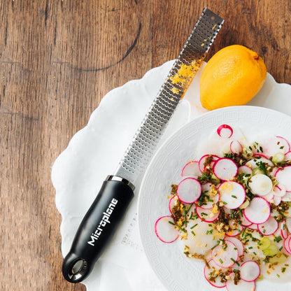 Premium Classic Series Zester - Lipstick Pink | Lemon Zester tool, Hard Cheese & Vegetable Grater | For Citrus, Parmesan Cheese, Garlic, Ginger, Nutmeg | Fine Stainless Steel Blade, Made in USA