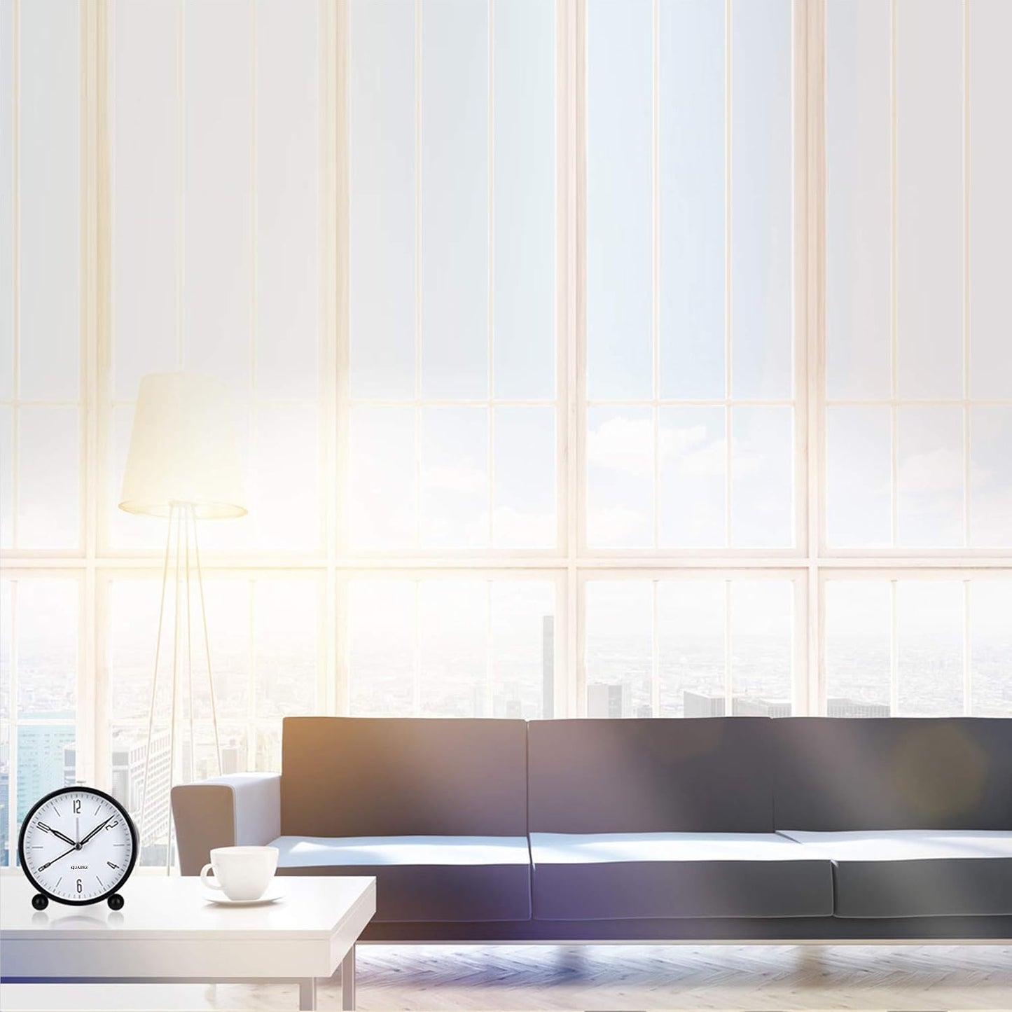 Outwit Analog Alarm Clock, 4 inch Super Silent Non Ticking Small Clock with Night Light, Battery Operated, Simply Design, for Bedroom, Bedside, Desk