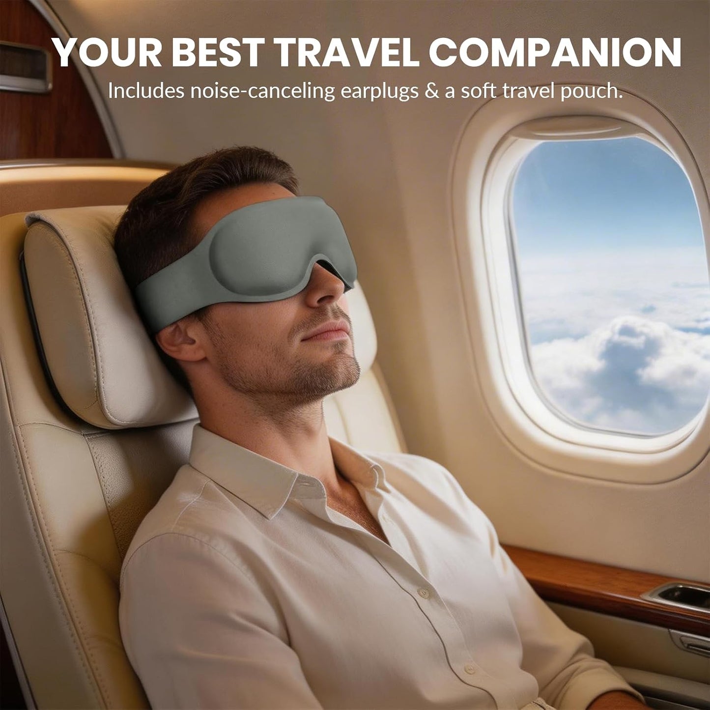 Maximum Blackout Sleep Mask for Deep Sleep, 3D Eye Mask with Spacious Eye Cups, Zero Eye Pressure, Long Eyelash & Lash Extension Friendly, Eye Cover for Travel/Shift Work/Daytime Sleep, Black