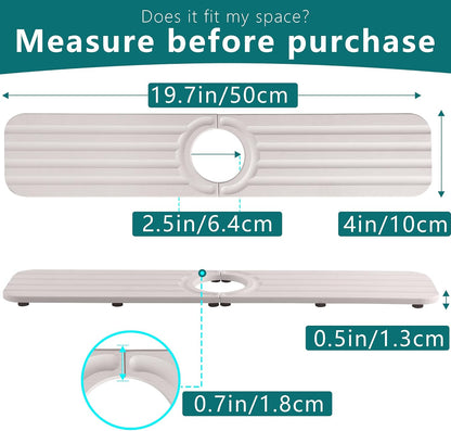 Water Absorbing Stone Kitchen Sink Mat Faucet Splash Guard for Bathroom | Quick Dry, Raised Feet, Diatomaceous Earth, Stone Faucet Mat, Sink Protector for Counter, Sink Accessories, Bathroom Decor