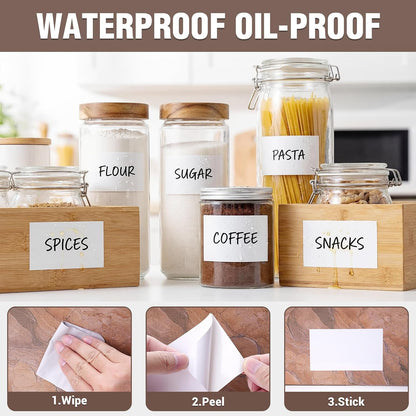 Dry Erase Label Stickers-25Pack 3x5Inch Reusable Whiteboard Sticky Labels with Pen Tear Resistant No Residue White Board Strips Mini Sticky Notes for Home Organization,Office Classrooms Business