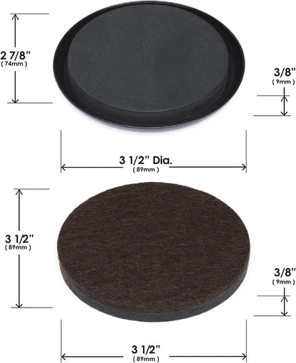 Slipstick GorillaSliders Premium Furniture Sliders for All Floor Surfaces (16 Piece Moving Kit) Reusable 3.5” Round Furniture Movers for Sliding Furniture on Hardwood & Carpet, Black, CB13-1-16