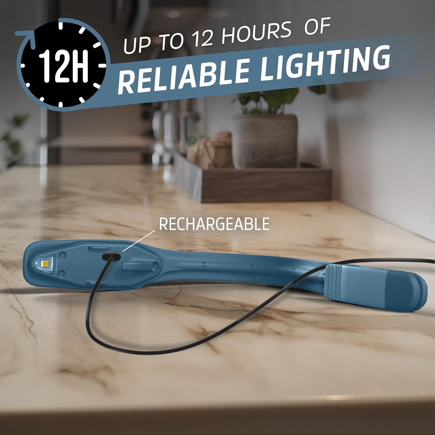 Energizer Flex-R LED Rechargeable Book Light for Reading in Bed, Reading Light with Warm LED Color, Long-Lasting and Lightweight, Pink