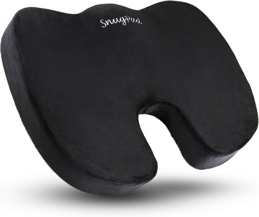 Upgraded Memory Foam Seat Cushion, for Sciatica, Back, Hip, and Tailbone Pain Relief, Firm Comfortable, Support for Office Chair, Wheelchair,Car. Nonslip Orthopedic Memory Foam Coccyx Cushion