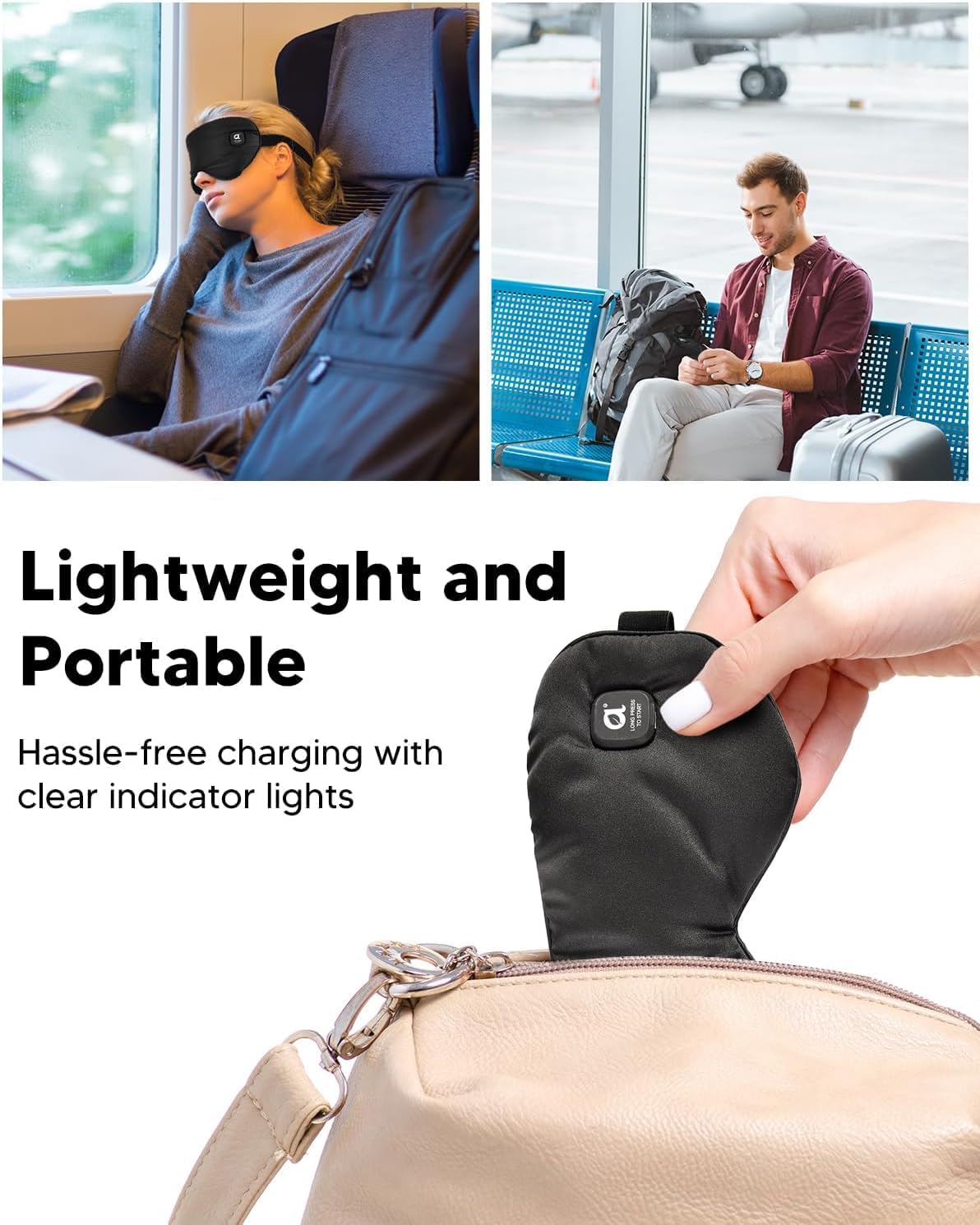 arboleaf Heated Eye Mask, Cordless Rechargeable Warm Eye Compress