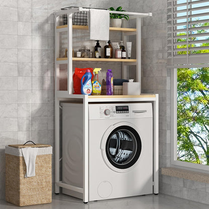 Gdrasuya10 3 Tier Over the Washer and Dryer Storage Shelf, Black Washing Machine Storage Utility Rack Freestanding Laundry Storage Shelf Organizer Space Save for Laundry Room Organization
