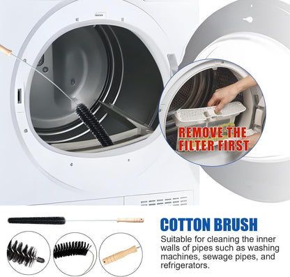 Dryer Vent Cleaner Kit for Shark NV350, NV351, NV352, NV353,NV360,NV500, NV501 Vacuum Attachment with Dryer Lint Brush and Hard Bristle Crevice Brush for Dryer Vent Replacement Parts