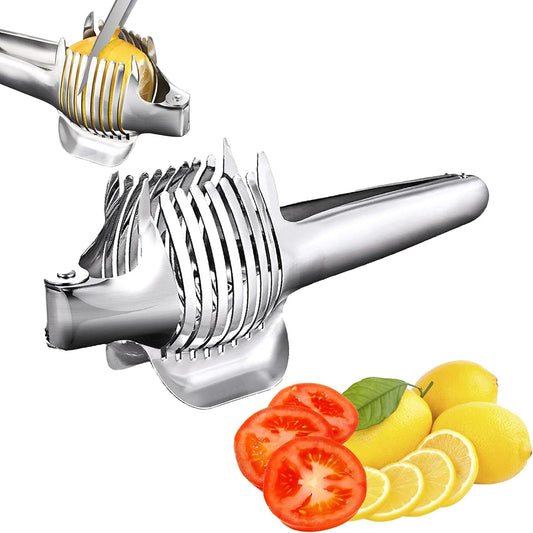 KAYCROWN Tomato Slicer Lemon Cutter Holder for Slicing, Stainless Steel Onion Slicer Holder for Slicing, Vegetable Cutter for Tomato, Lemon