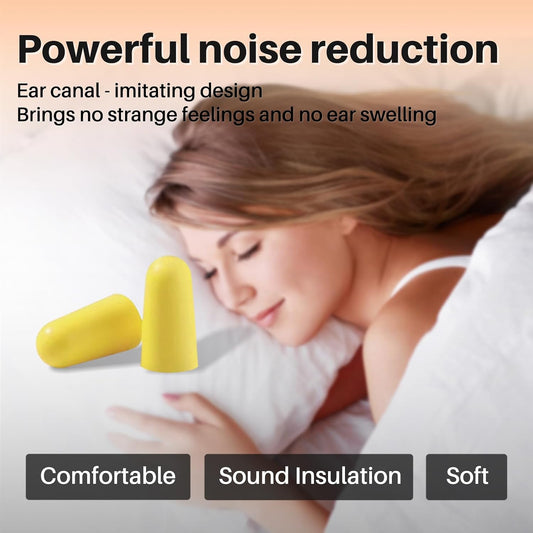 Silicone Corded Ear Plugs, 100 Pairs, SNR 32dB, Orange | Reusable noise reduction earplugs with string. Individually wrapped. For work, construction sites & industrial use.