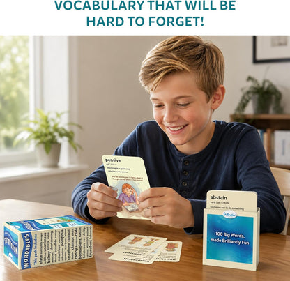 Skillmatics Vocabulary Flash Cards, SAT Prep – Wordables Level 3 | Screen-Free, Spelling Game, Learn 100 words with Wordplay, Visuals, & Soundplay, Learning Gift for Ages 8, 9, 10 & Up