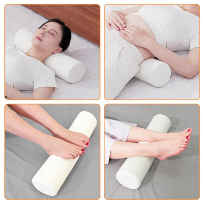 2 Pack Round Massage Table Bolster Pillow Pad, Bolster Pillow, Round Pillows, Suitable for Earthlite Massage Table (Grey, 4.7''x19.6'')