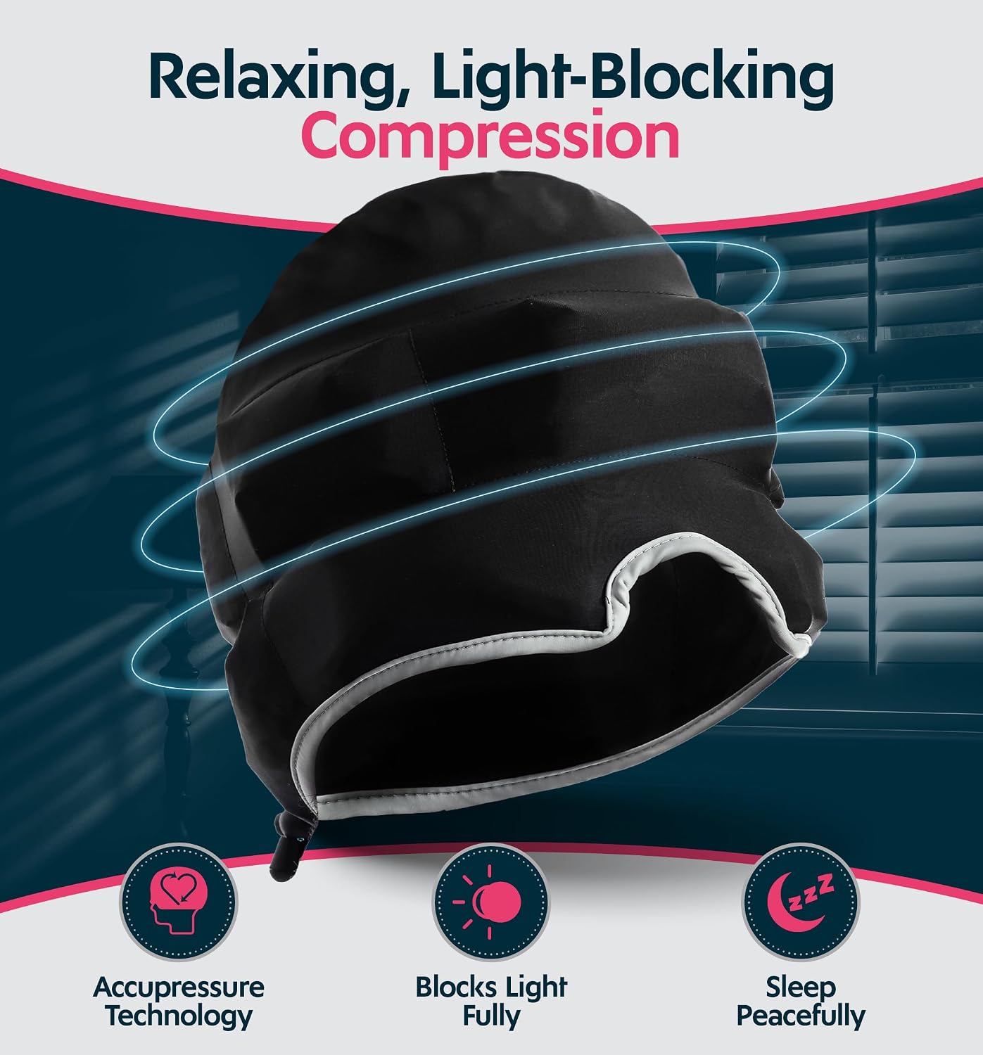 Magic Gel Migraine Ice Head Wrap - Real Migraine & Headache Relief | The Original Headache Cap | Cold, Comfortable, Dark & Cool; Endorsed by Physicians, Loved by Thousands - Purple