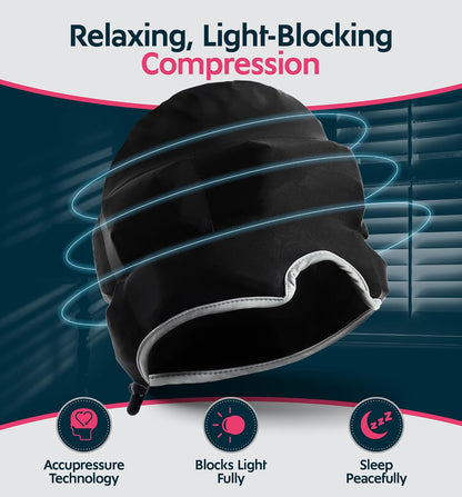 Magic Gel Migraine Ice Head Wrap - Real Migraine & Headache Relief | The Original Headache Cap | Cold, Comfortable, Dark & Cool; Endorsed by Physicians, Loved by Thousands - Purple