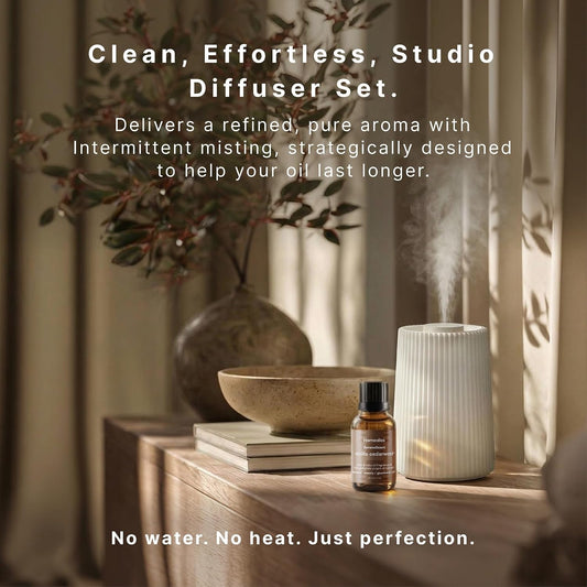 Homedics Waterless Essential Oil Diffuser with 15ml Vanilla Cedarwood Oil