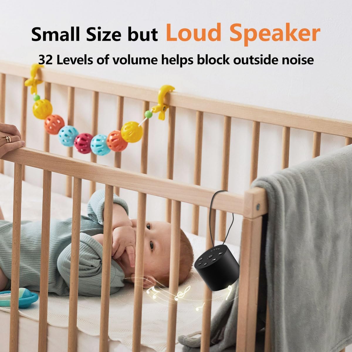 Color Noise Sleep White Noise Portable Sound Machines with 30 Soothing Sounds 32 Levels Volume Compact 4 Timer Options Auto-Off and Memory Function for Travel Home Everyone
