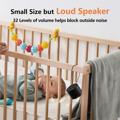 Color Noise Sleep White Noise Portable Sound Machines with 30 Soothing Sounds 32 Levels Volume Compact 4 Timer Options Auto-Off and Memory Function for Travel Home Everyone