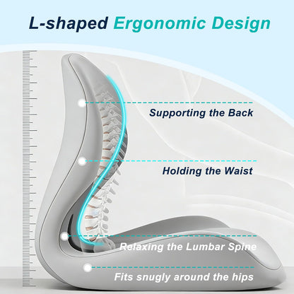 Seat Cushion for Office Chair, Ergonomic Cushion with Lumbar Support Pillow