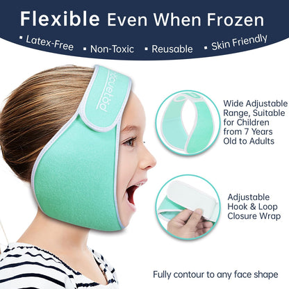 ZNÖCUETÖD 4 Packs Small Gel Ice Packs for Injuries Reusable Compatible with Wisdom Teeth Ice Pack Head Jaw Face Wrap Oral Dental Surgery Recovery