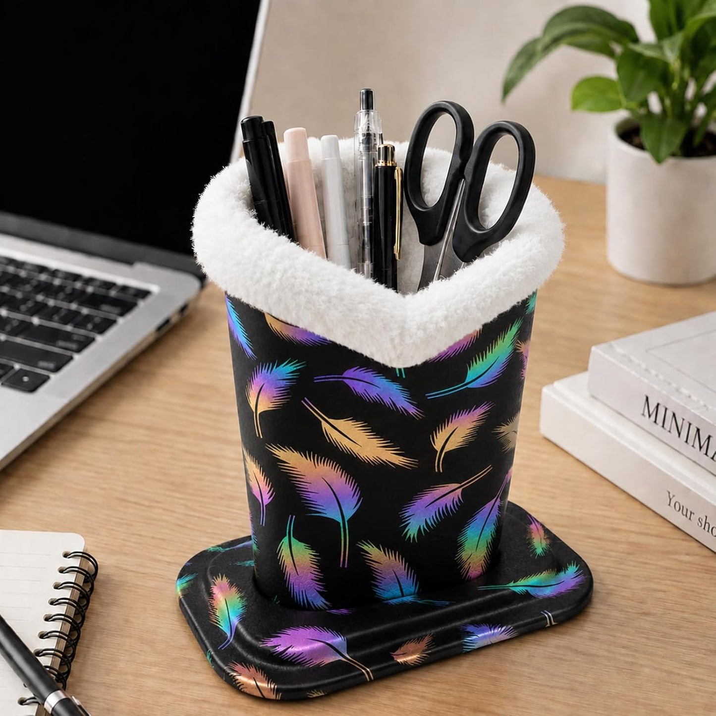 Plush Lined Eyeglasses Holder, Cute Glasses Stand for Women Kids - Colors B