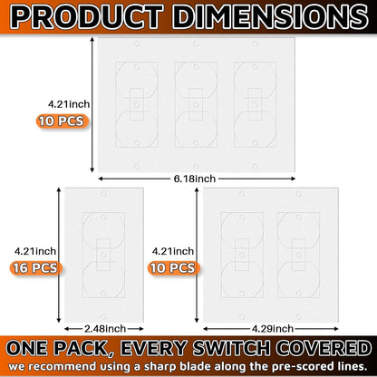 35Pcs Electrical Outlet Insulation Pads，Outlet Insulation And Draft Sealers Foam Outlet Gaskets Insulated Outlet Covers Light Switch Insulation Pads Weatherproof Energy Saving For Switch