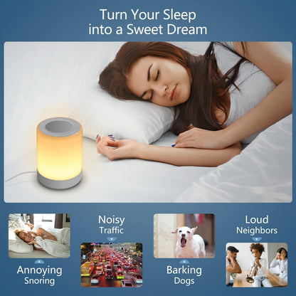 Sound Machine,White Noise Machine for Baby with Night Light, 32 High Fidelity Sounds,Plug in,5 Timers & Memory Feature, Noise Machine for Baby Kids Adults,Home
