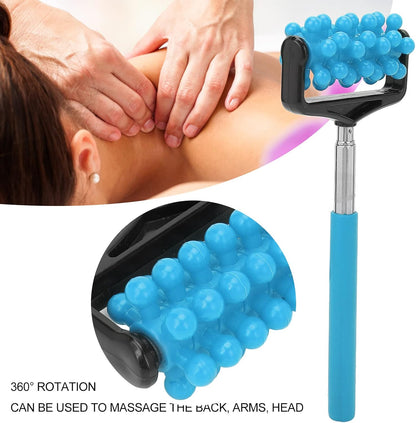Back Scratchers, Back Massage Roller Massager, Telescopic Roller Massager, Roller Massager Massage ToolsMassage Tools Equipment(Sky Blue)
