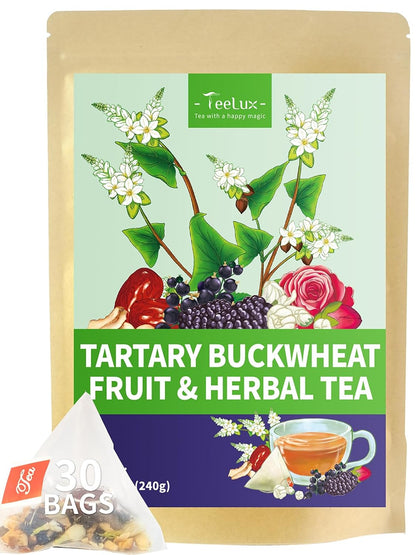 TeeLux Dandelion Leaf & Root Tea Bags, Natural Roasted Dandelion Root with Fresh Dandelion Leaf Herbal Tea, Caffeine Free, 100 Count
