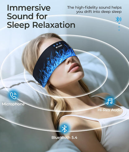 LOVE EYE Sleep Sport Headphones Wireless Bluetooth 5.4 Headband Headphone