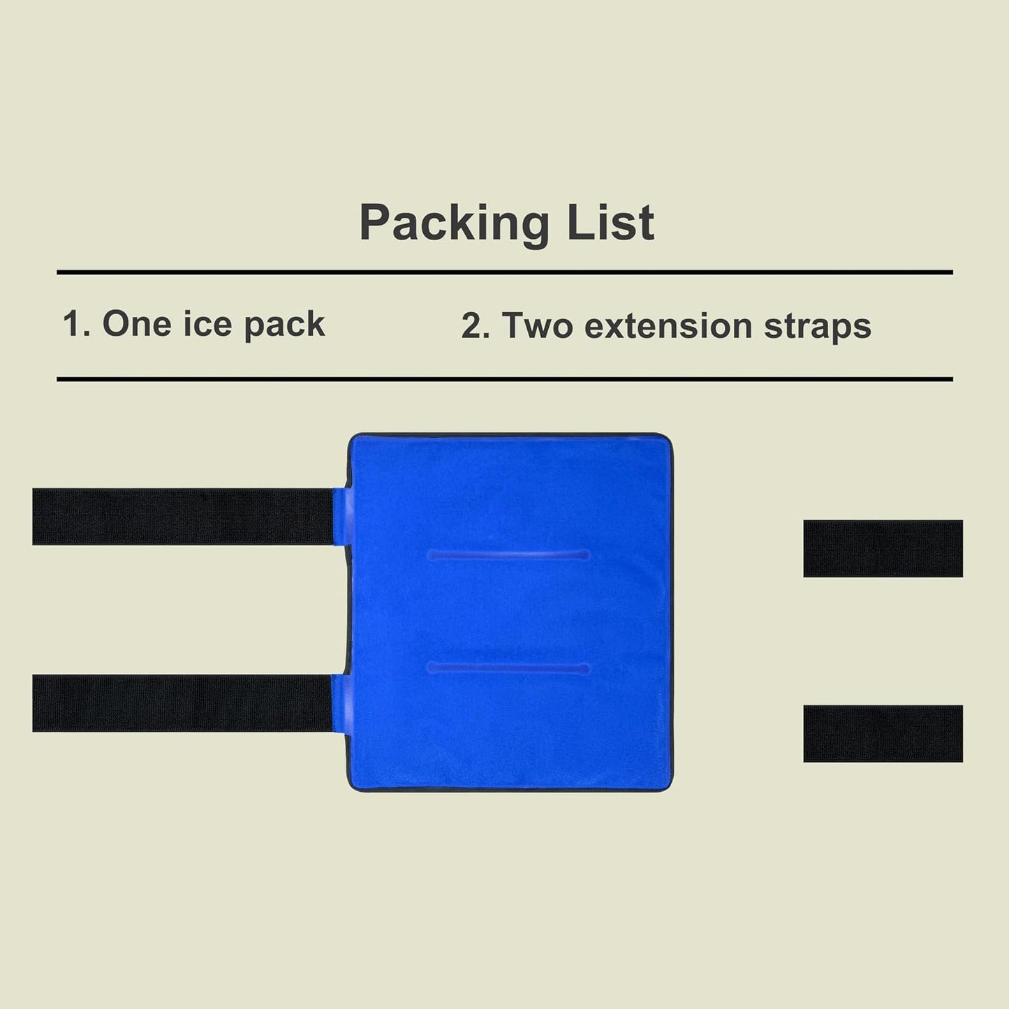 Koo-Care Large Flexible Gel Ice Pack & Wrap with Straps for Hot Cold Therapy - Pain Relief for Shoulder Rotator Cuff, Back, Hip, Knee Replacement Surgery, Shin Splint Injuries Reusable - 11" x 14"