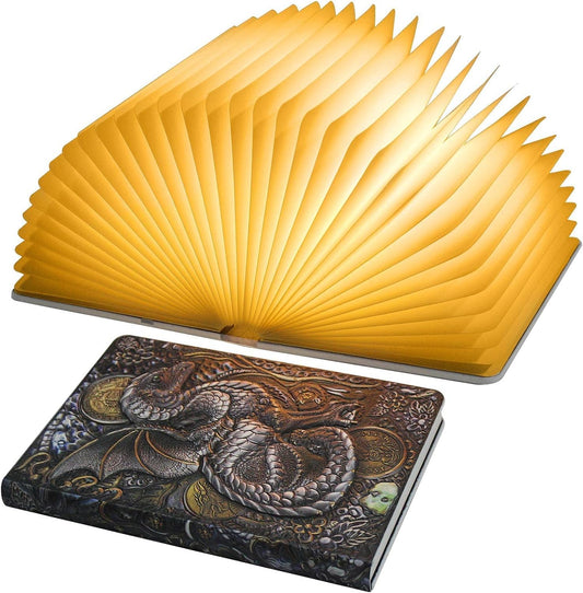 QXMGCBOK Folding Book Lamp Dragon Night Light