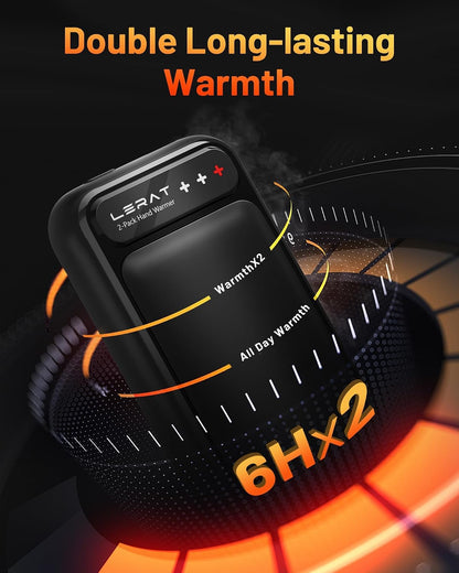 Hand Warmers Rechargeable 2 Pack, Electric Hand Warmers, Fast Heating, Portable Pocket Heater, 2 in 1 Quick Charge Hand Warmer for Outdoor Indoor, Warmer Gift for Christmas, Golf, Camping
