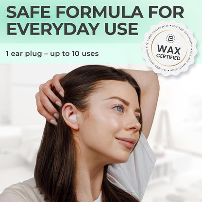 Peace&Quiet PQ Wax Ear Plugs for Sleeping - 30 Silicone Wax Earplugs