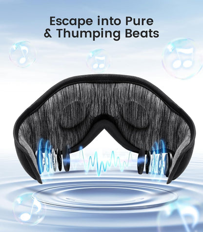 Bluetooth Sleep Mask, Sleep Mask with Bluetooth Headphones, Sleeping Headphones for Side Sleepers Travel Yoga, Cool Tech Gadgets Unique Gift for Valentine's Mother's Day Birthday Christmas