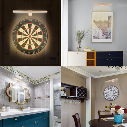 MIOBLUE Rechargeable Picture Lights with Remote,Full Metal Painting Light Display LED Battery Lamp with 3 Lighting Modes, Dimmable Dartboard Light with Timer for Frame Portrait Art