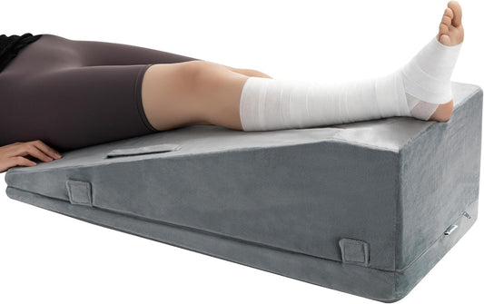 Ganondorf Leg Elevation Pillow, Premium Foam Leg Support Adjustable Wedge Pillow Relieves Joint Pain After Surgery Ergonomic Curve for Leg Support Promote Blood Circulation Single Leg