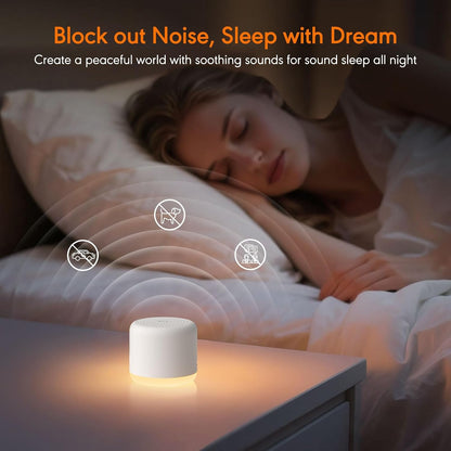 White Noise Machine with Night Light, 18 Soothing Sounds Portable Sound Machine for Baby Adults, Mini Travel Sound Machine for Sleeping with Memory Timer, Office Hotel Gift