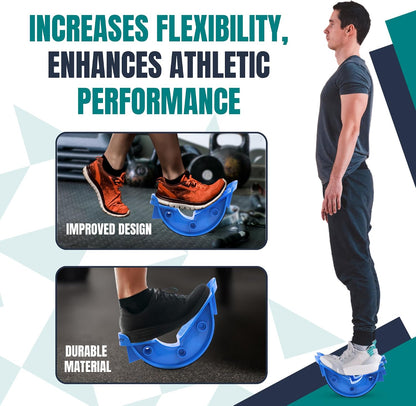 Foot & Calf Stretcher – Premium Stretcher for Plantar Fasciitis, Achilles Tendonitis Relief – Foot Rocker with Durable, Slip-Resistant Design - Stretch Guide for Effective Leg Flexibility