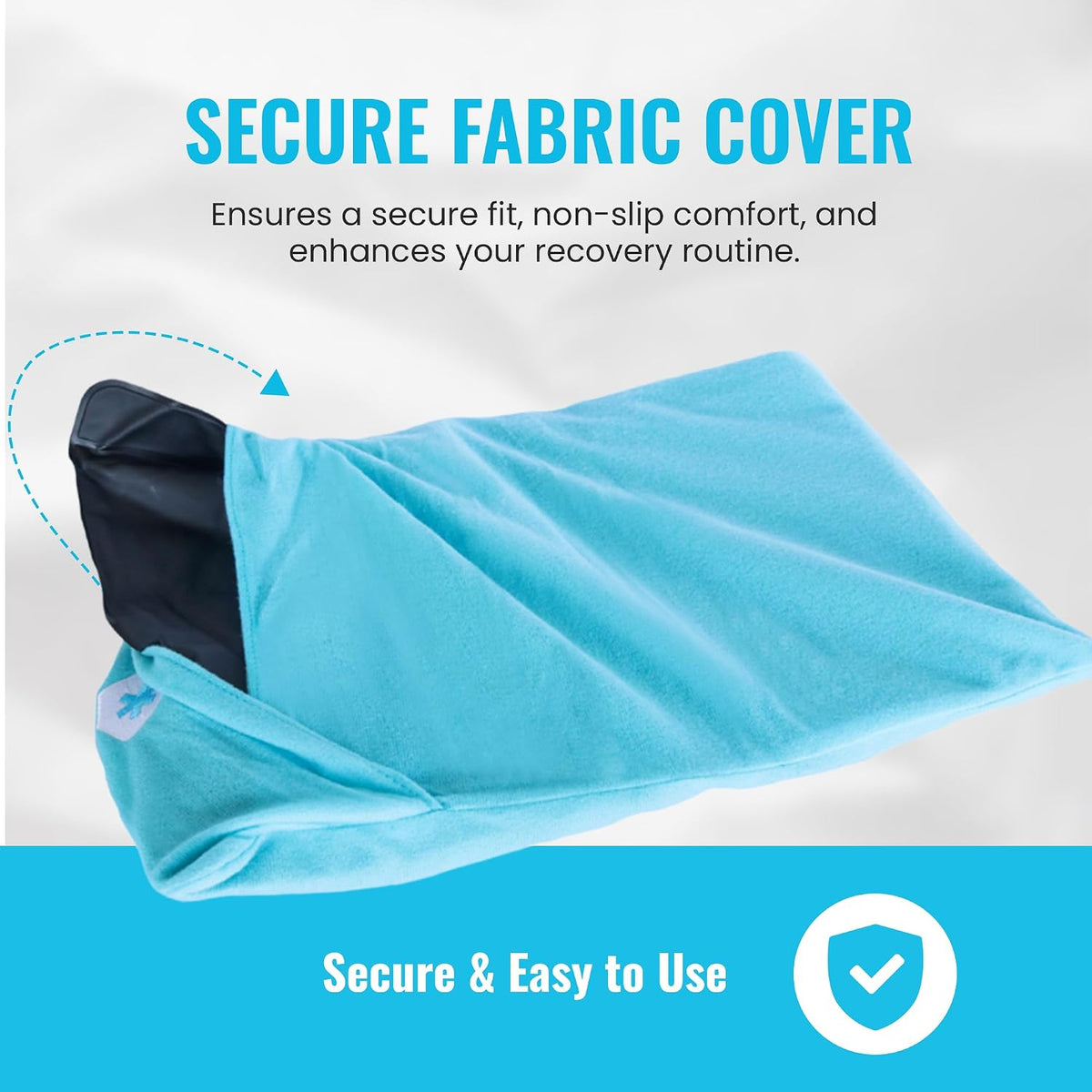 ICEWRAPS Reusable Cold Pack with Fabric Cover - Standard 10 x 14 Inch, Blue