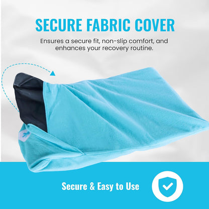 ICEWRAPS Reusable Cold Pack with Fabric Cover - Standard 10 x 14 Inch, Blue